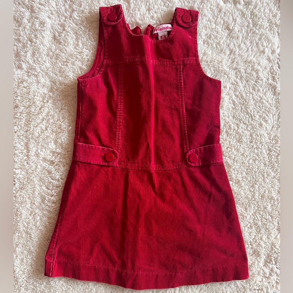 Vintage Just Friends Corduroy Jumper Dress Sz 6